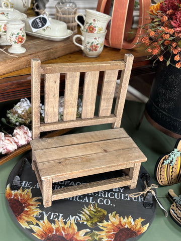 Small Wooden Chair Plant Stand