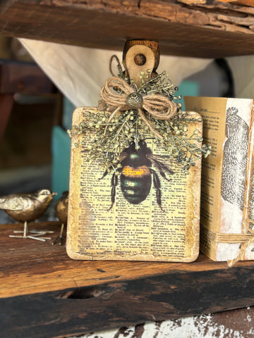Small Handmade Bee Decor Board