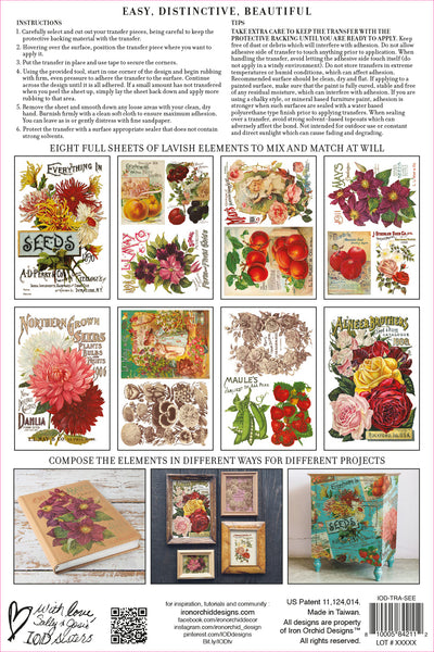 SEED CATALOGUE 8x12 Transfer Pad