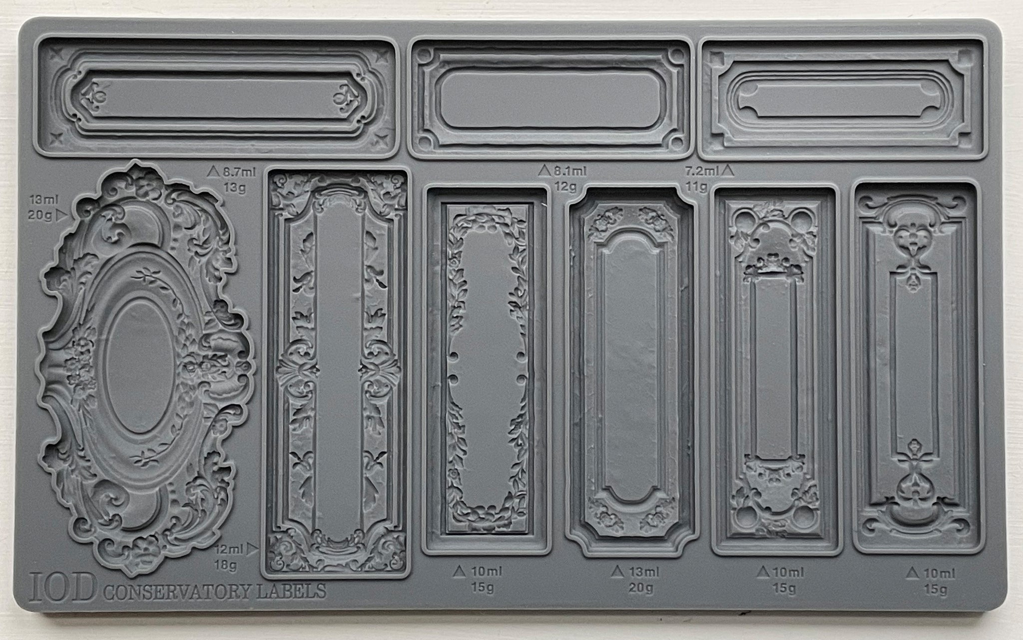Conservatory Labels 6x10 IOD Mould
