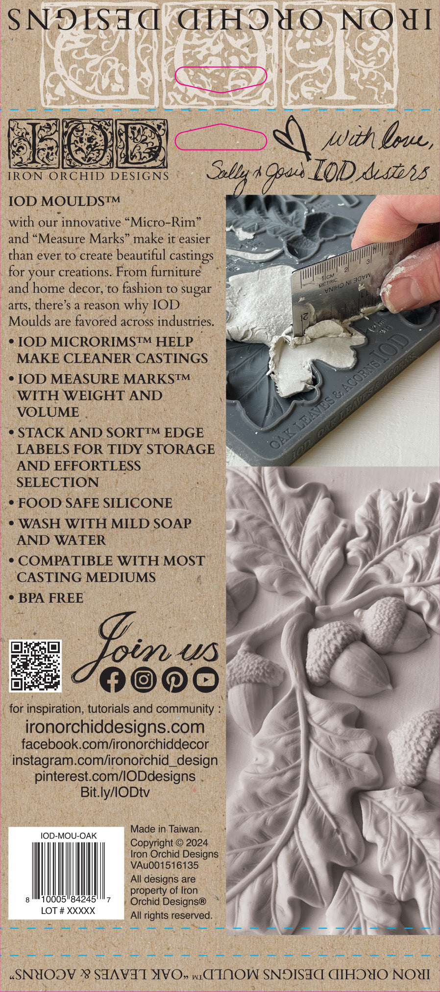 OAK LEAVES & ACORNS 6X10 IOD MOULD™