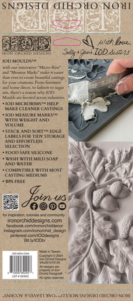 OAK LEAVES & ACORNS 6X10 IOD MOULD™