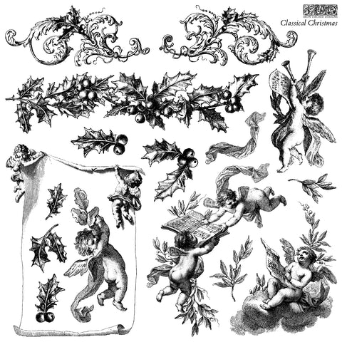 CLASSICAL CHRISTMAS 12X12 IOD STAMP™