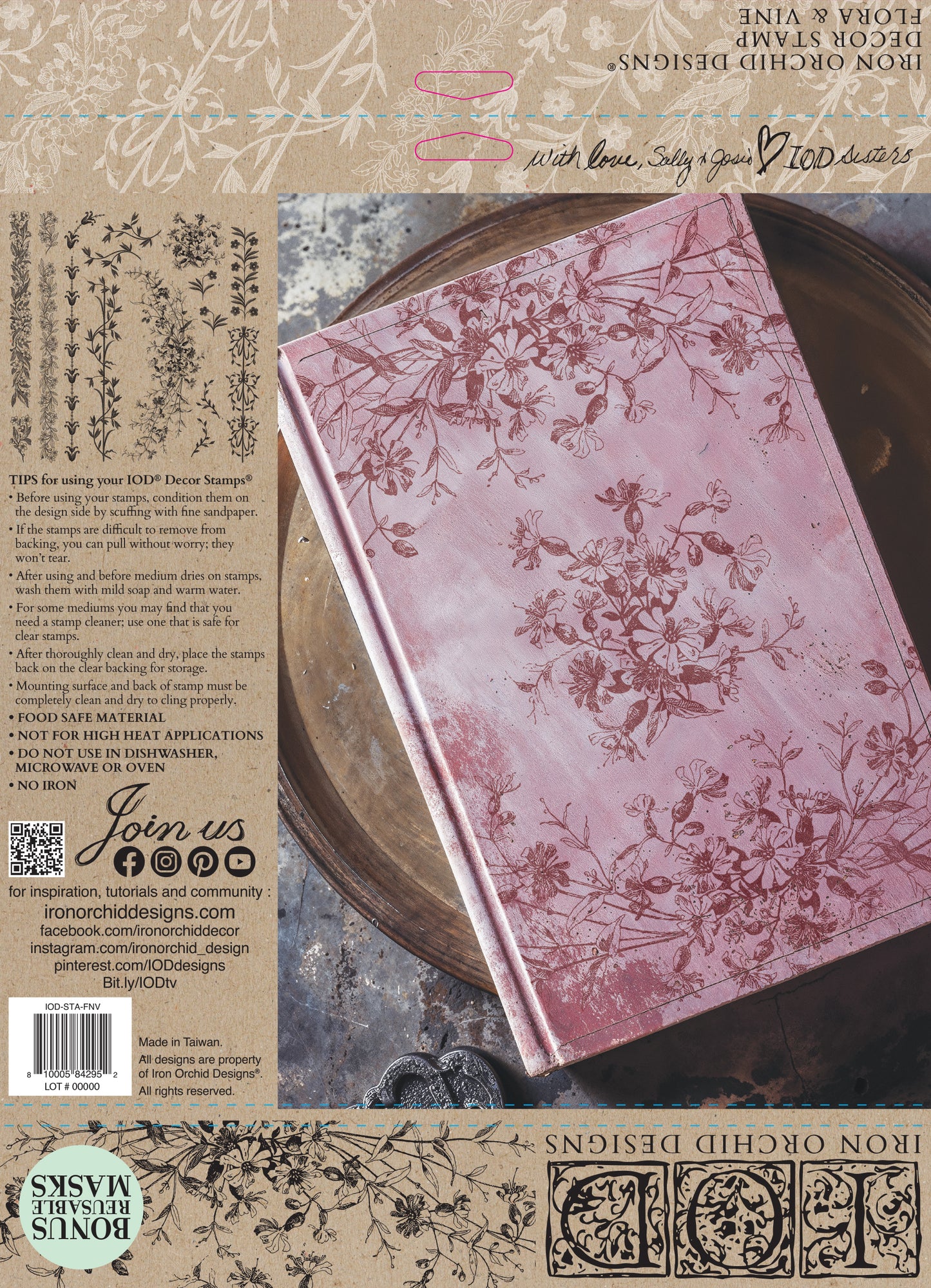Flora & Vine 12x12 IOD Stamp™