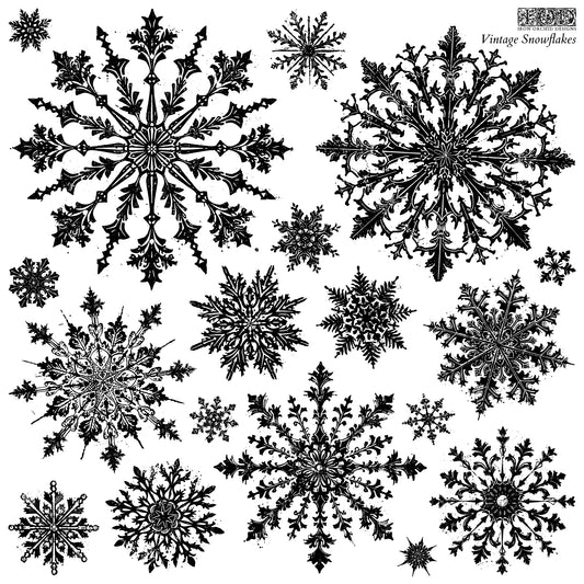 VINTAGE SNOWFLAKES 12X12 IOD STAMP™
