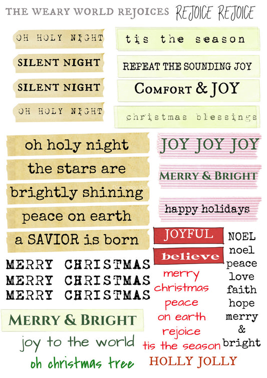 Ellen J Goods Christmas Sentiments (various sizes)