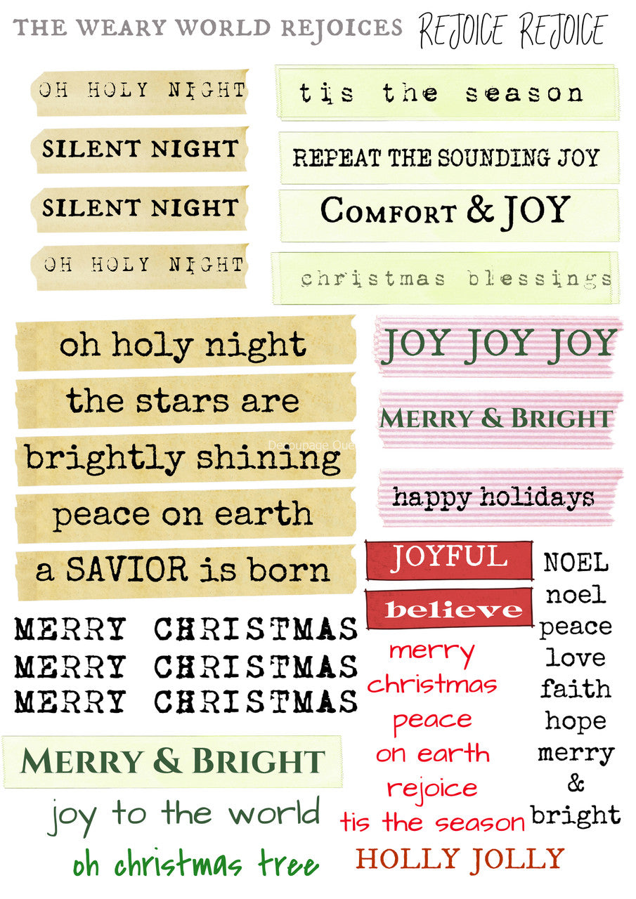 Ellen J Goods Christmas Sentiments (various sizes)