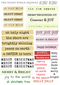 Ellen J Goods Christmas Sentiments (various sizes)