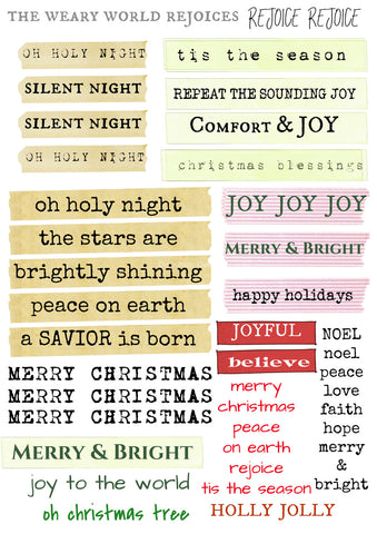 Ellen J Goods Christmas Sentiments (various sizes)