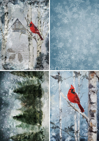 Decoupage Queen Cardinals 4 Pack