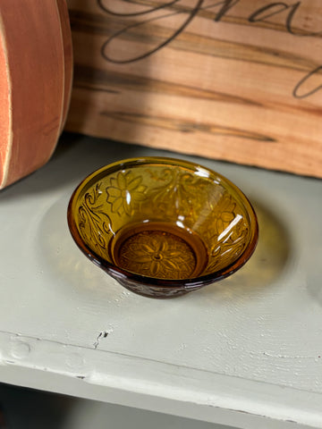 Amber Mini Glass Bowl