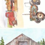 Roycycled Fall Farm Decoupage Paper