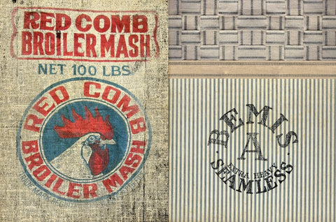 Roycycled Feed Sacks Decoupage Paper