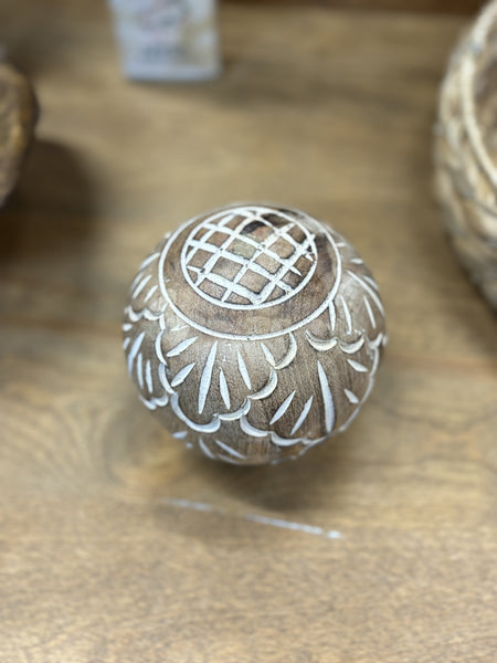 Wooden Decorative Balls | Natural Finish