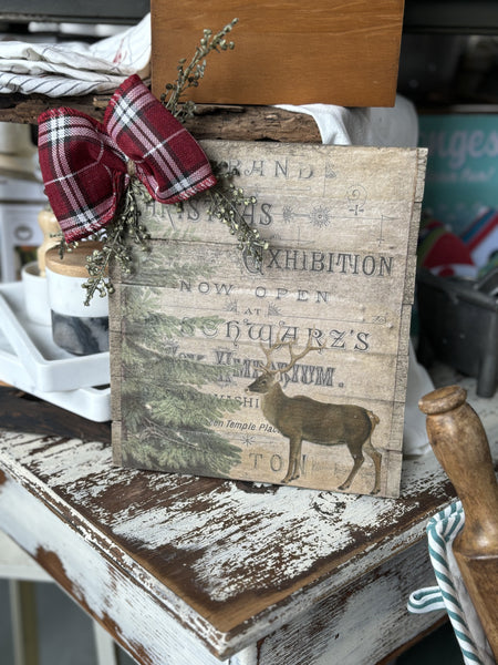 Embellished Rustic Reindeer Decor