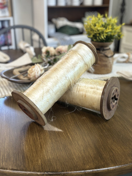Vintage Wooden Spool w/ Thread