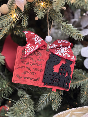 Handmade and Engraved “Twas the Night Before” Ornament