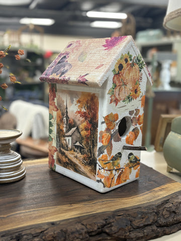 Autumn Embellished Birdhouse