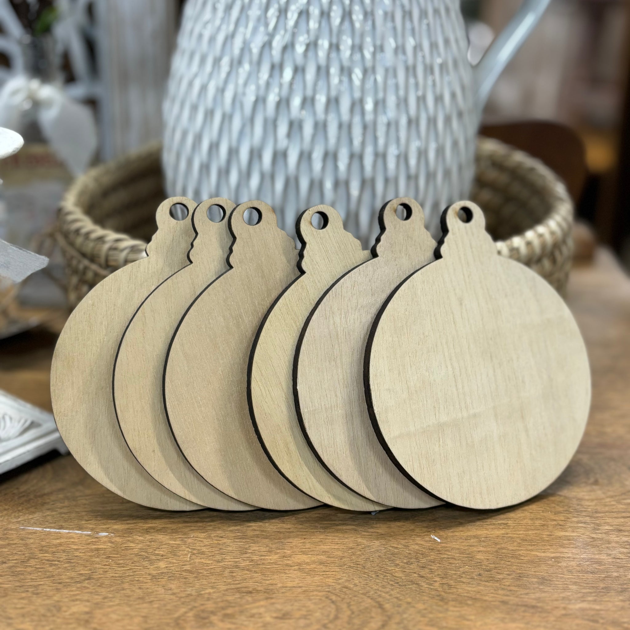 Set of 6 | Ornament Shaped Wooden Blanks |