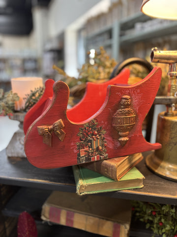 Wooden Embellished Sleigh
