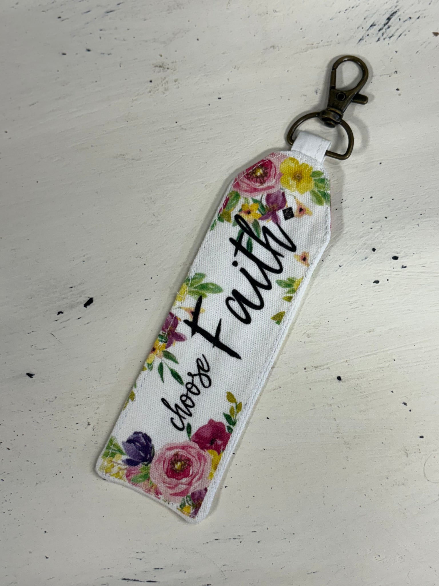 Fabric Keychain - Encouraging Words