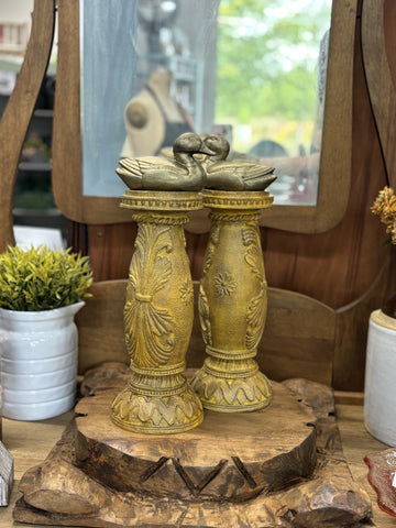 Set of 2 | Mustard Candle Holders
