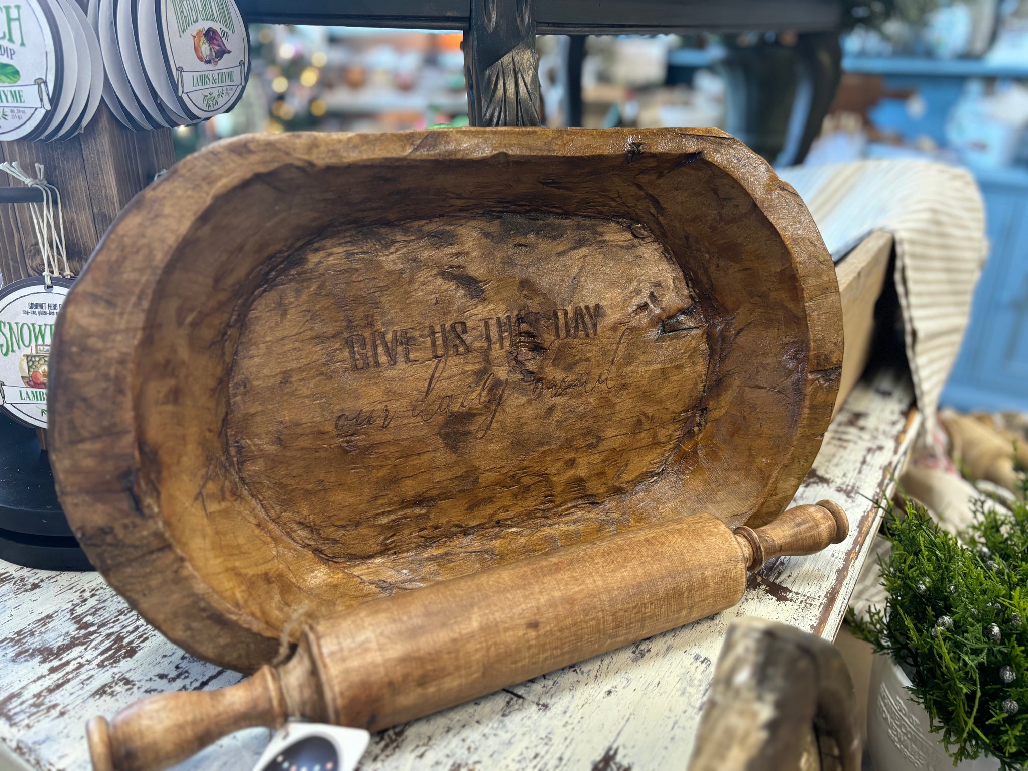 "Give Us This Day" Engraved Bread Bowl