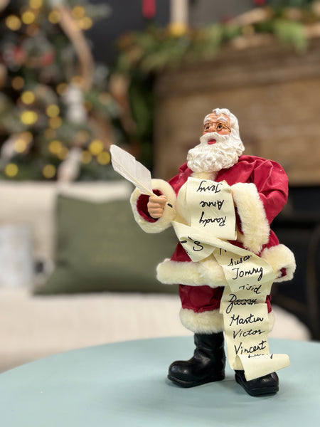 Vintage Santa Checking the Naughty & Nice List