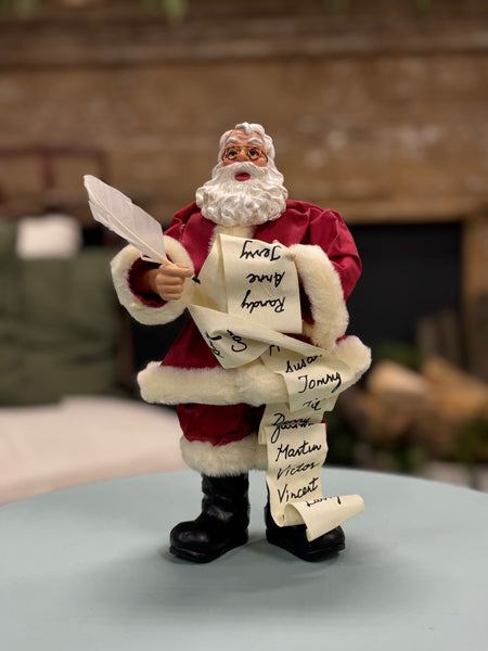 Vintage Santa Checking the Naughty & Nice List