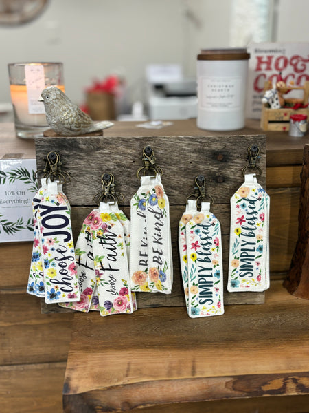 Fabric Keychain - Encouraging Words