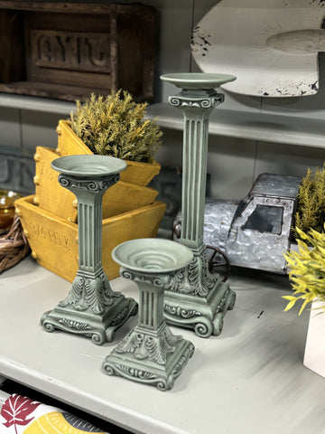 Set of 3 | Candle Green Holders