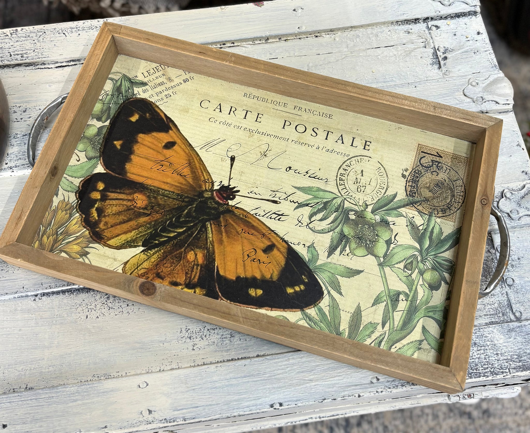 Upcycled Decorative Butterfly Tray