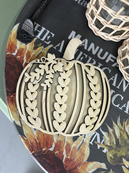 Set of 3 | Wooden Mini Sweater Pumpkin Blanks