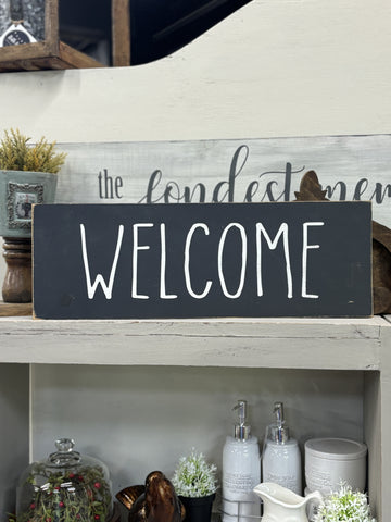 Wooden Handmade “Welcome” Sign