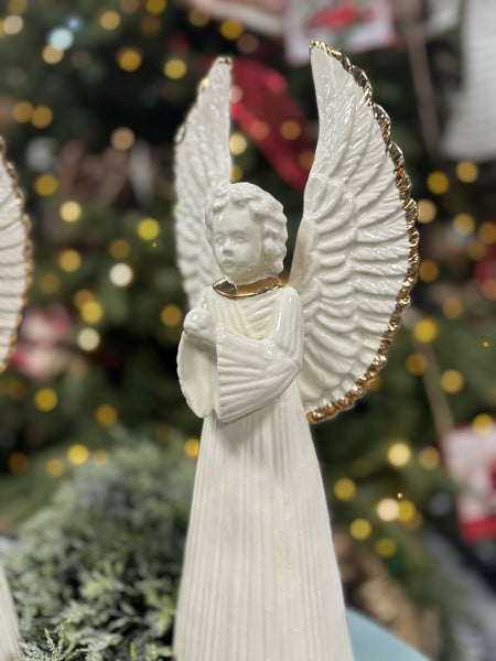 Mud Pie Ceramic Angels Candle Holders (Set of 2)