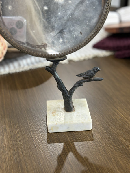 Vintage Mirror with Marble Stand
