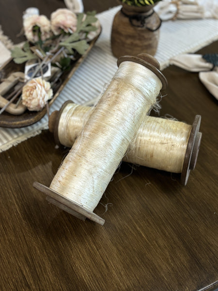 Vintage Wooden Spool w/ Thread