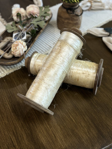 Vintage Wooden Spool w/ Thread