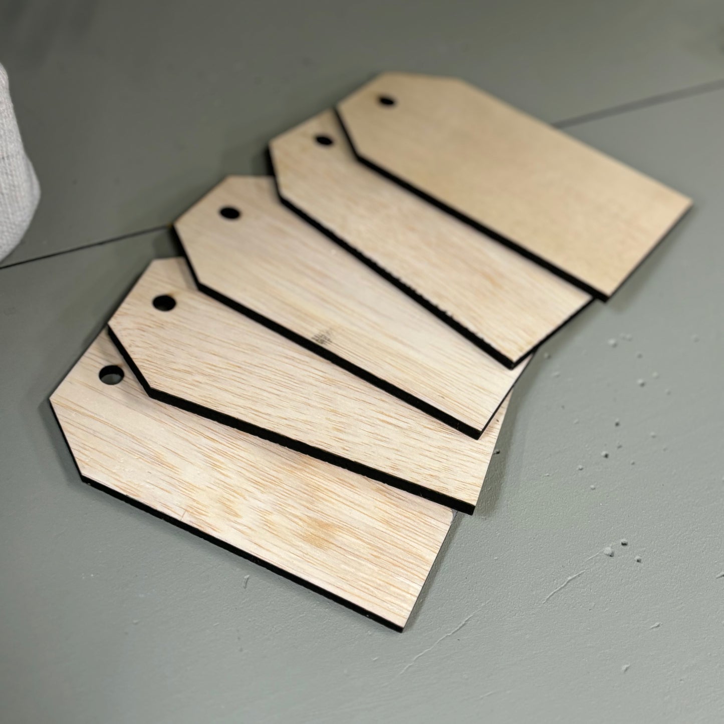 Set of 5 | Tag Shaped Wooden Blanks |
