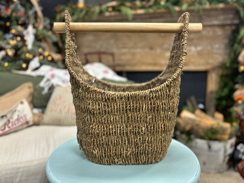 Basket with Wooden Handle