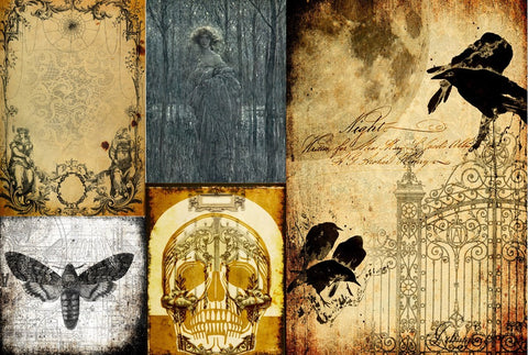 Roycycled Halloween Project Blocks 2021 Decoupage Paper