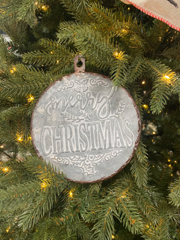Metal Merry Christmas Ornament