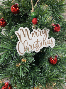 Merry Christmas Engraved Ornament