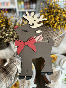 Reindeer | Blank Wooden Door Hanger