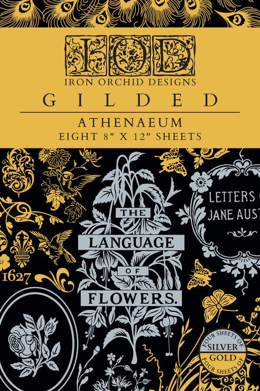 Athenæum IOD Transfer | 8 Pages | 8” x 12” | Gold & Silver