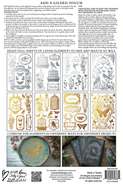 Papillon IOD Foil Transfer 8x12 Pad™