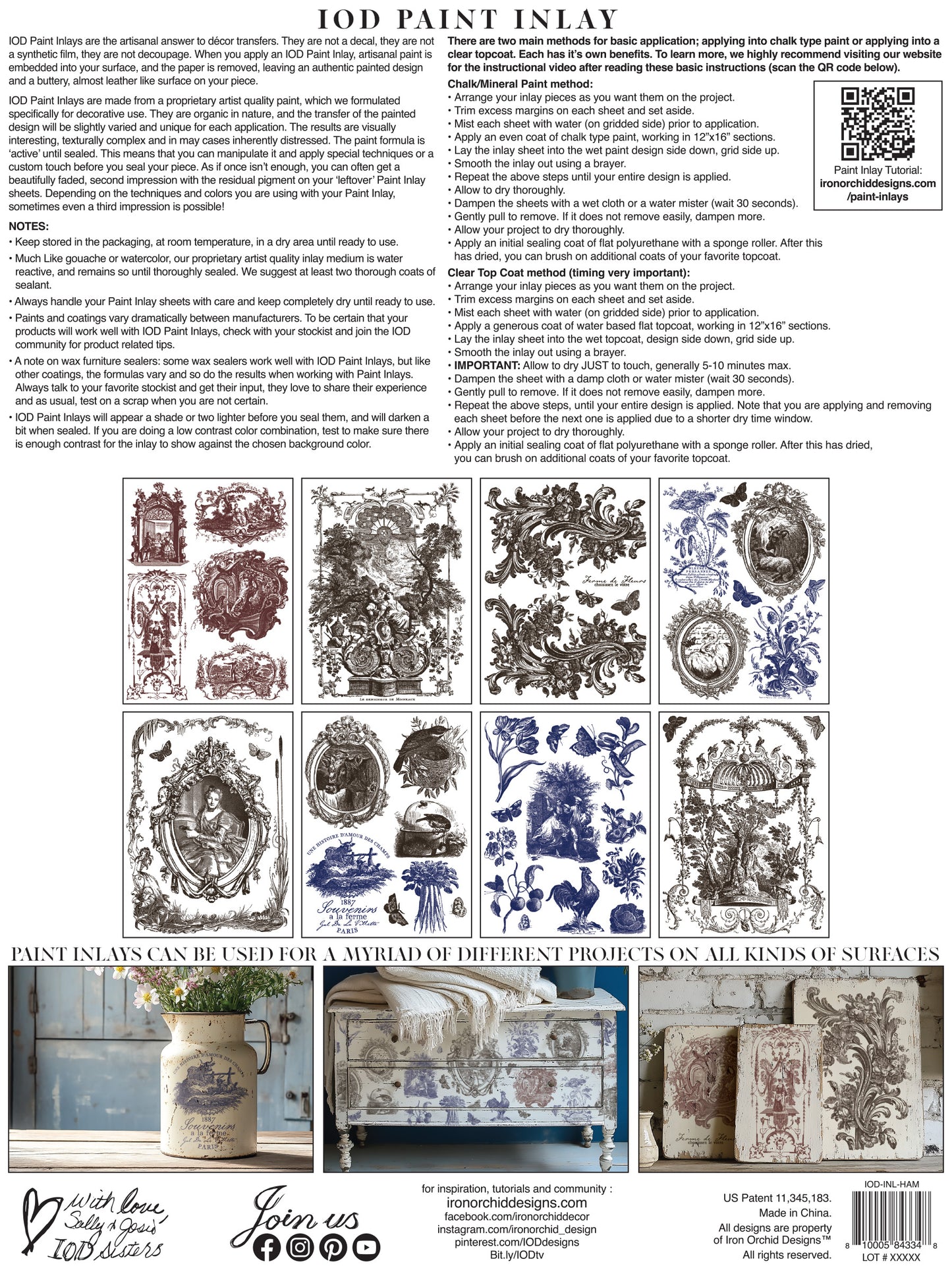 Hameau de la Reine IOD Paint Inlay 12x16 Pad™