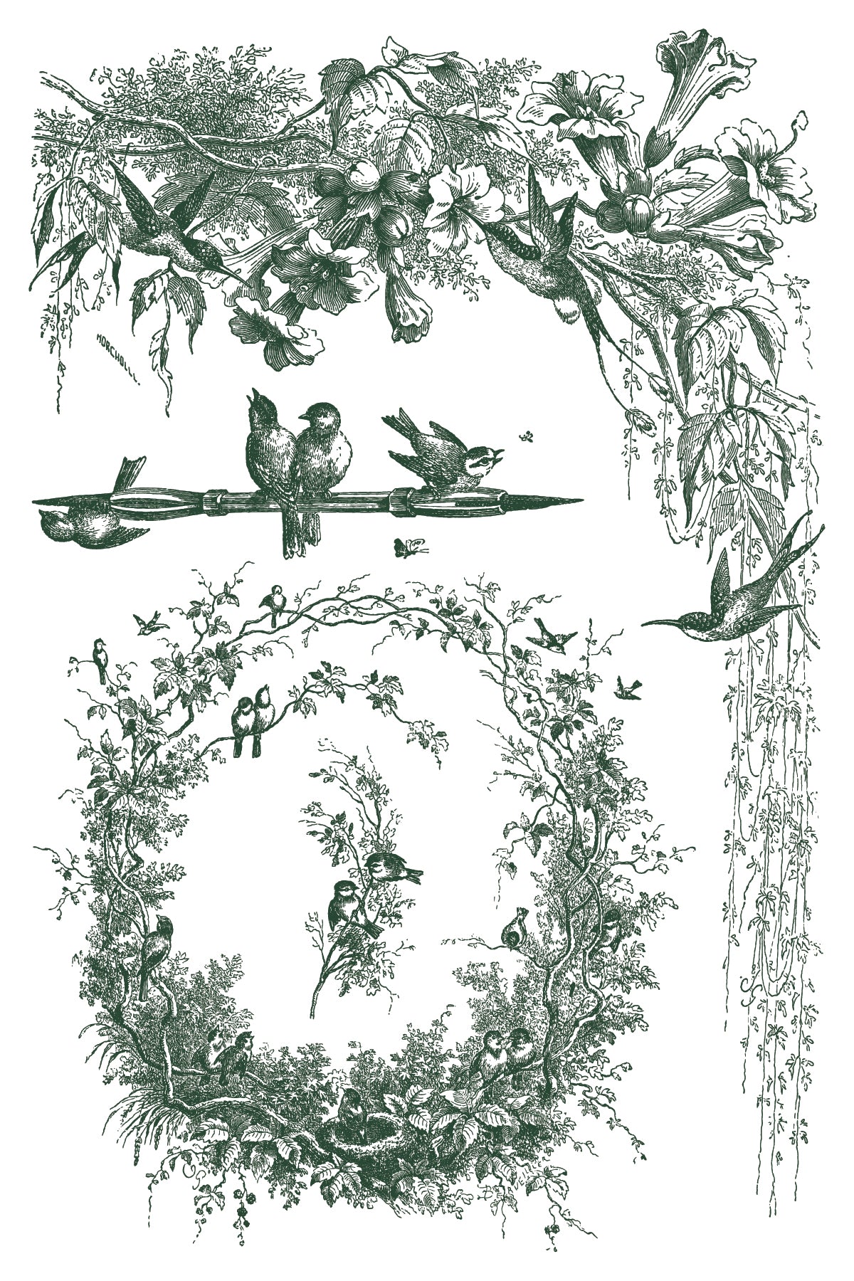 Little Lark IOD Paint Inlay | 8 Pages | 8” x 12” |