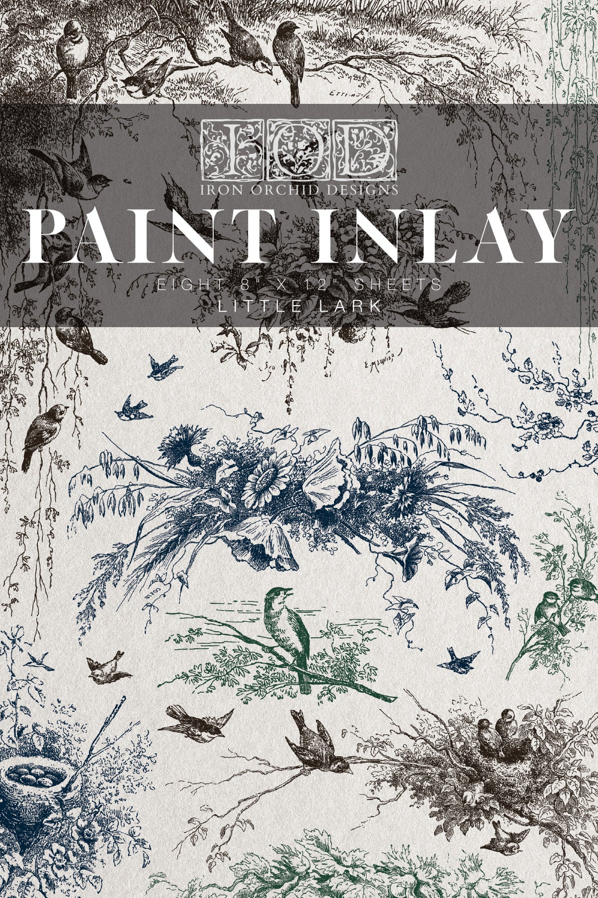 Little Lark IOD Paint Inlay | 8 Pages | 8” x 12” |