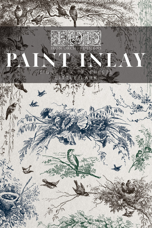 Little Lark IOD Paint Inlay | 8 Pages | 8” x 12” |